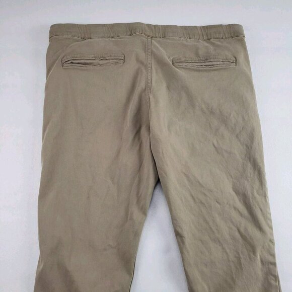 Mugsy Pull On Chino Pant Mens 40x28 Tan Flat Front Stretch Casual NO SIZE TAG - Picture 6 of 12